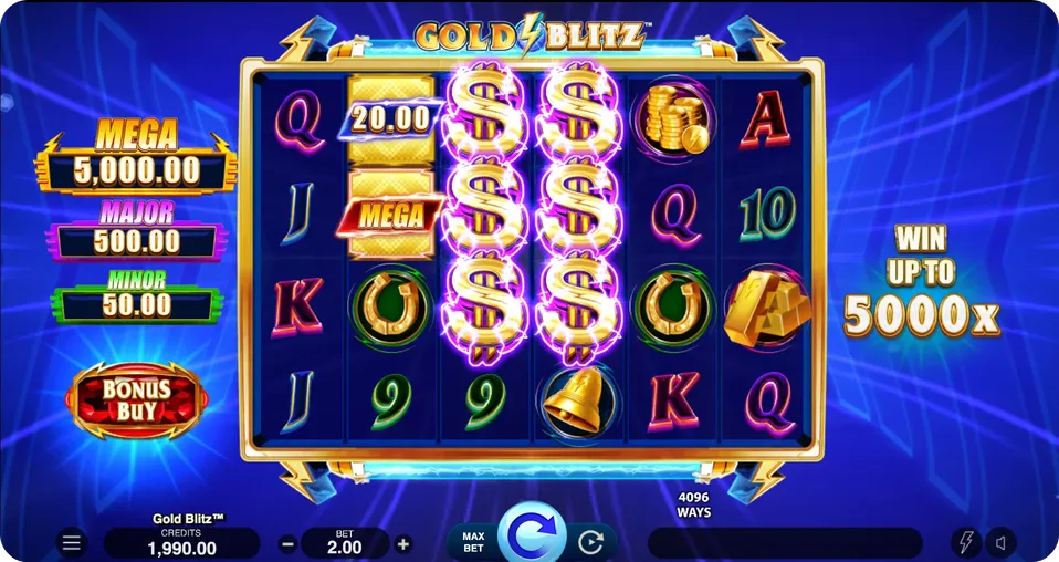 Jackpottar i Gold Blitz